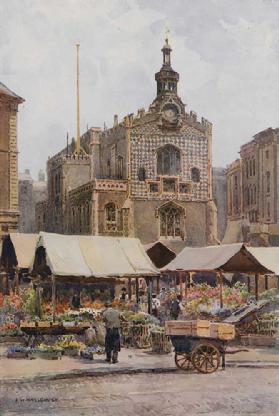 The Market-Place and Guildhall, Norwich