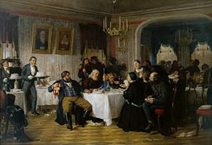 Banquet of the purchase team. od F. S Juravlev