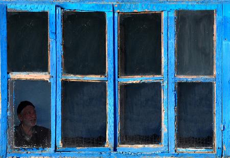 blue window