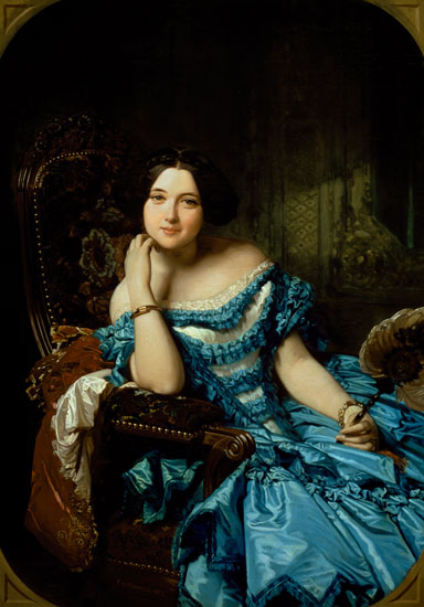 Portrait of Amalia de Llano u Dotres (1821-74), Countess of Vilches od Federico de Madrazo y Kuntz