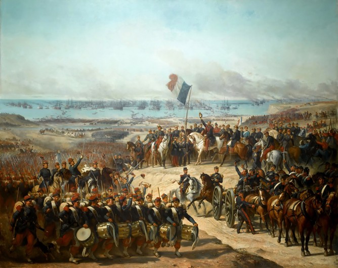 Disembarkation of the French Army at Eupatoria, 14 September 1854 od Felix-Joseph Barrias