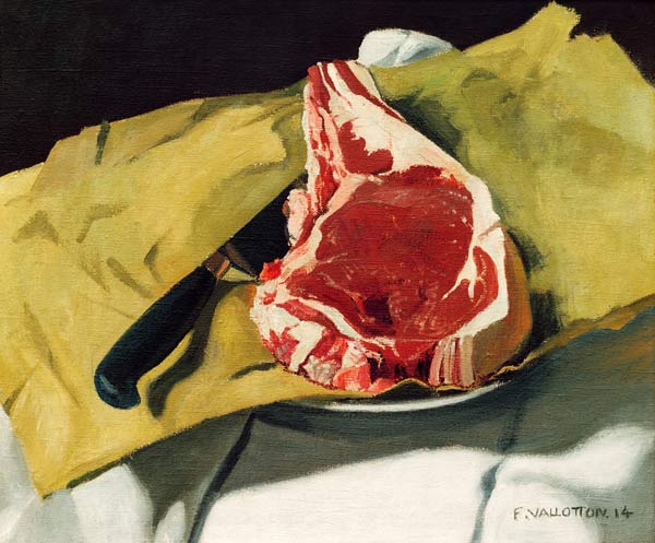 Vallotton / Still life: Entrecote / 1914 od Felix Vallotton