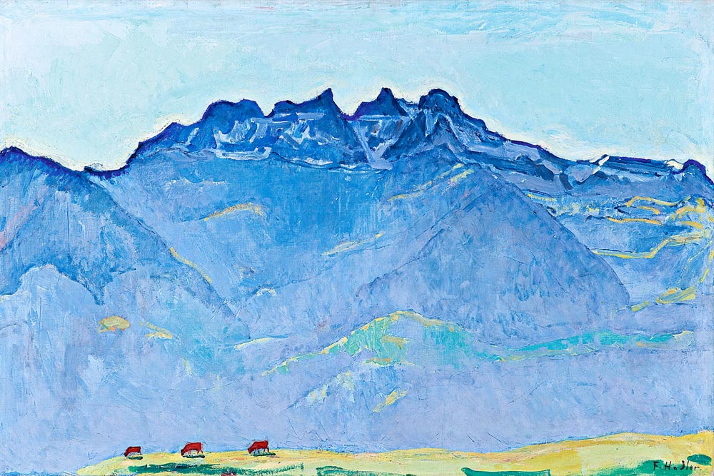 View of the Dents-du-Midi from Champéry od Ferdinand Hodler