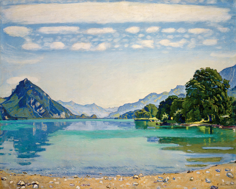 Thunersee at Leissigen od Ferdinand Hodler