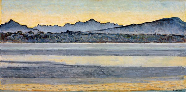 Ženevské jezero s Mont-Blanc od Ferdinand Hodler