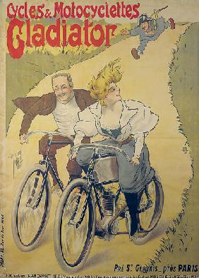 Poster advertising Gladiator bicycles and motorcycles