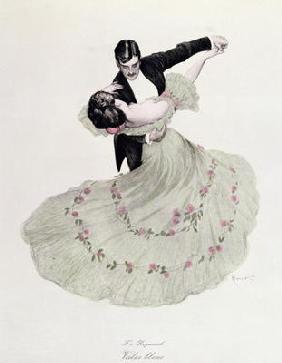 The Blue Waltz (colour litho)