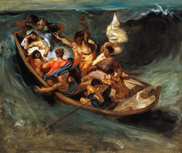 Christ in the storm on the sea od Ferdinand Victor Eugène Delacroix