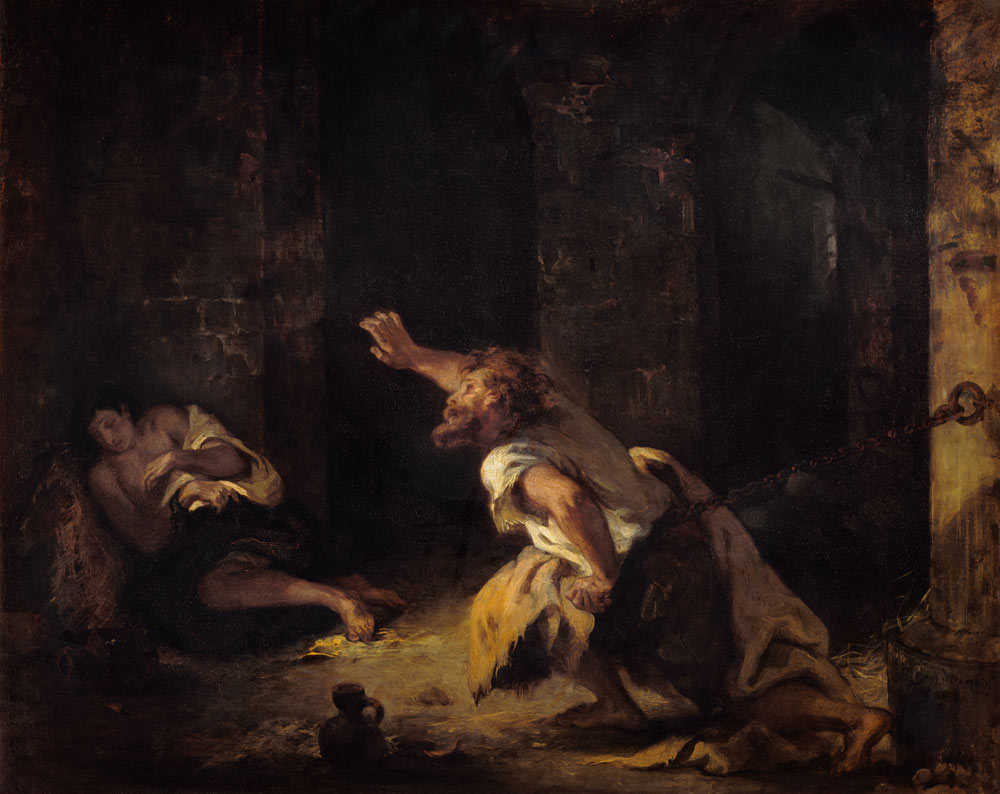 The Prisoner of Chillon od Ferdinand Victor Eugène Delacroix