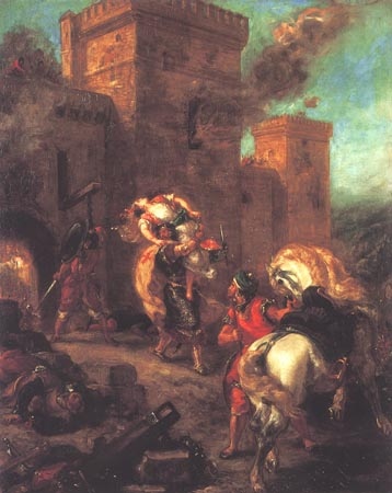 The kidnapping of Rebekka od Ferdinand Victor Eugène Delacroix