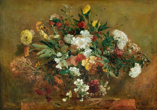 Flowers od Ferdinand Victor Eugène Delacroix