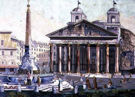 View of the Pantheon, Rome od Ferdinando Pattini