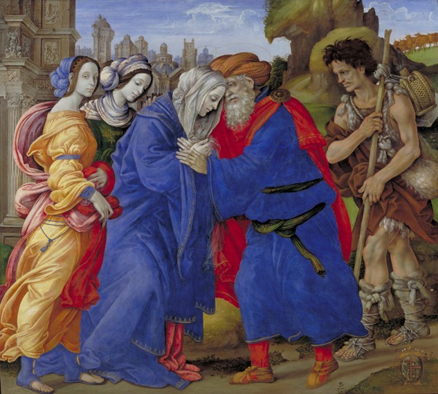 Meeting of Saints Joachim and Anne at the Golden Gate od Filippino Lippi
