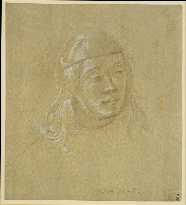 Bildnisstudie eines jungen Mannes od Filippino Lippi