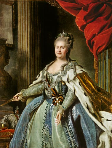 Portrait of Catherine II (1729-96) od Fjodor Stepanowitsch Rokotov