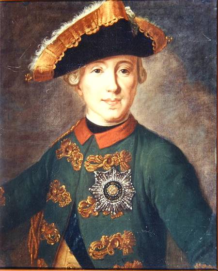 Portrait of Tsar Peter III (1728-62) od Fjodor Stepanowitsch Rokotov