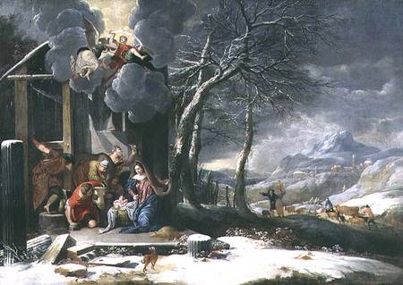 Winter Landscape with Nativity od Flemish School