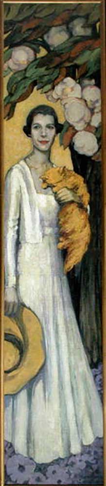 Portrait of Emily MacFadden with her Cat od Florence Lundborg