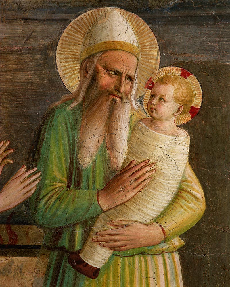 Simeon with the Christ Child, detail from The Presentation in the Temple od Fra Beato Angelico