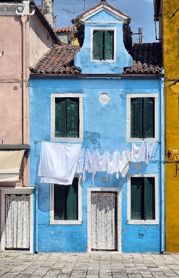 Clothes hanging in Burano, island of Venice