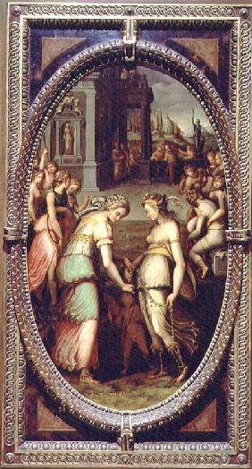 Juno borrowing the Girdle of Venus