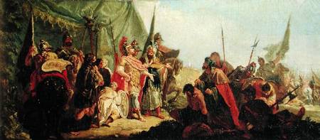 Alexander the Great (356-23 BC) and Porus od Francesco Fontebasso