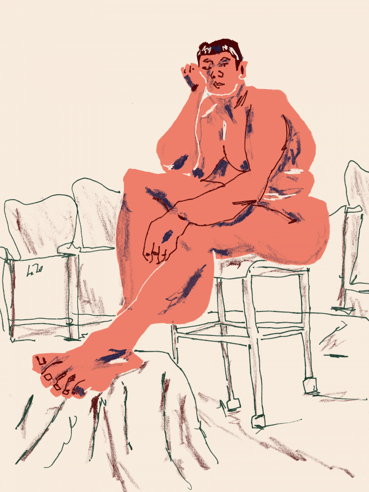 Nude Seated In A Chair od Francesco Gulina