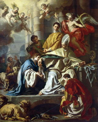 St. Januarius visited in prison by Proculus and Sosius od Francesco Solimena