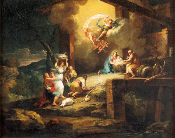 Birth Christi with adoration of the shepherds od Francesco Zuccarelli