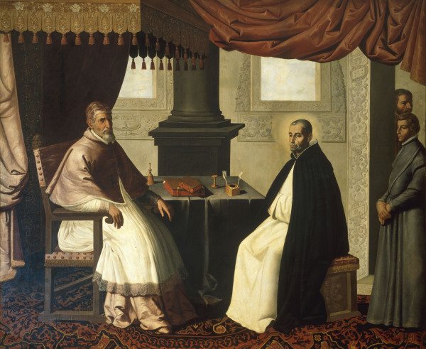 F.de Zurbarán, Bruno and Urban II od Francisco de Zurbarán (y Salazar)