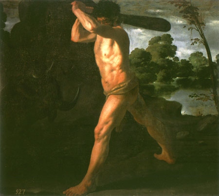 Hercules and the Cretan bull od Francisco de Zurbarán (y Salazar)
