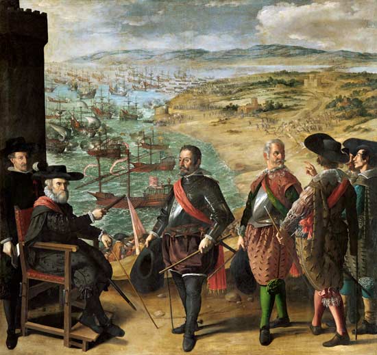 The Defence of Cadiz against the English od Francisco de Zurbarán (y Salazar)