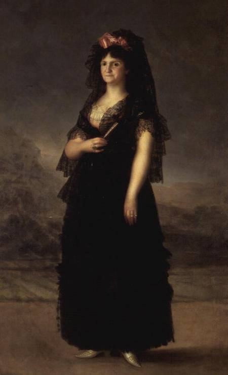 Queen Maria Lisa with a Mantilla od Francisco José de Goya