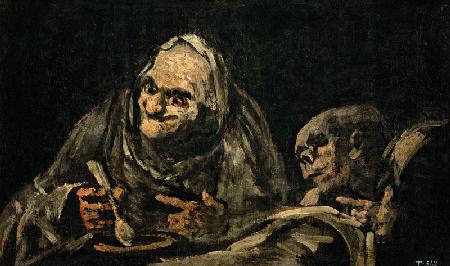 Two Old Men Eating, one of the 'Black Paintings'