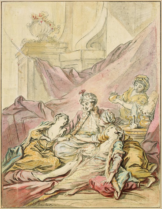 The Pasha in His Harem od François Boucher