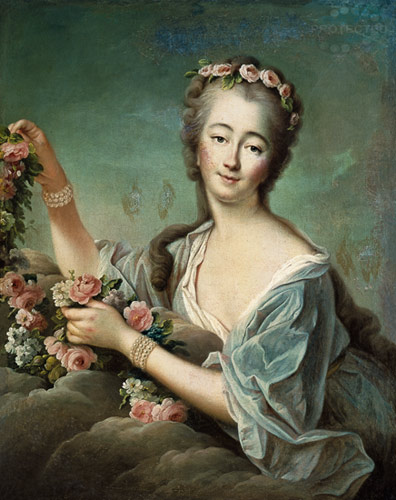 Portrait of the Countess du Barry (1743-93) as Flora od François-Hubert Drouais