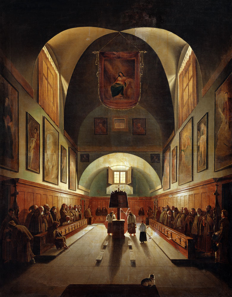 Interior of the Church of Capuchines in Rome od François Marius Granet