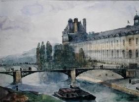 View of the Pavillon de Flore of the Louvre