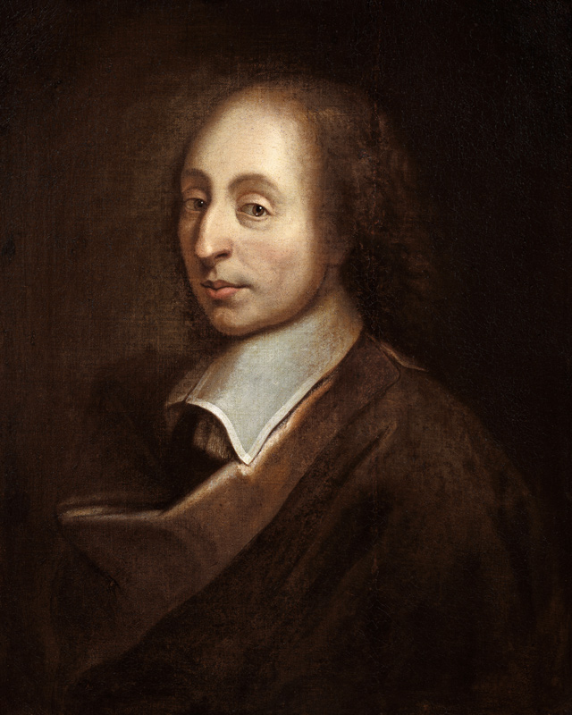 Blaise Pascal (1623-62) od Francois the Younger Quesnel