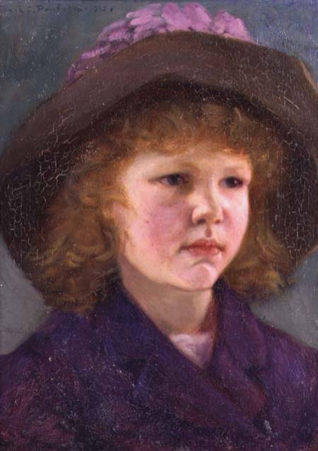 Portrait of a young girl od Frank C. Penfold