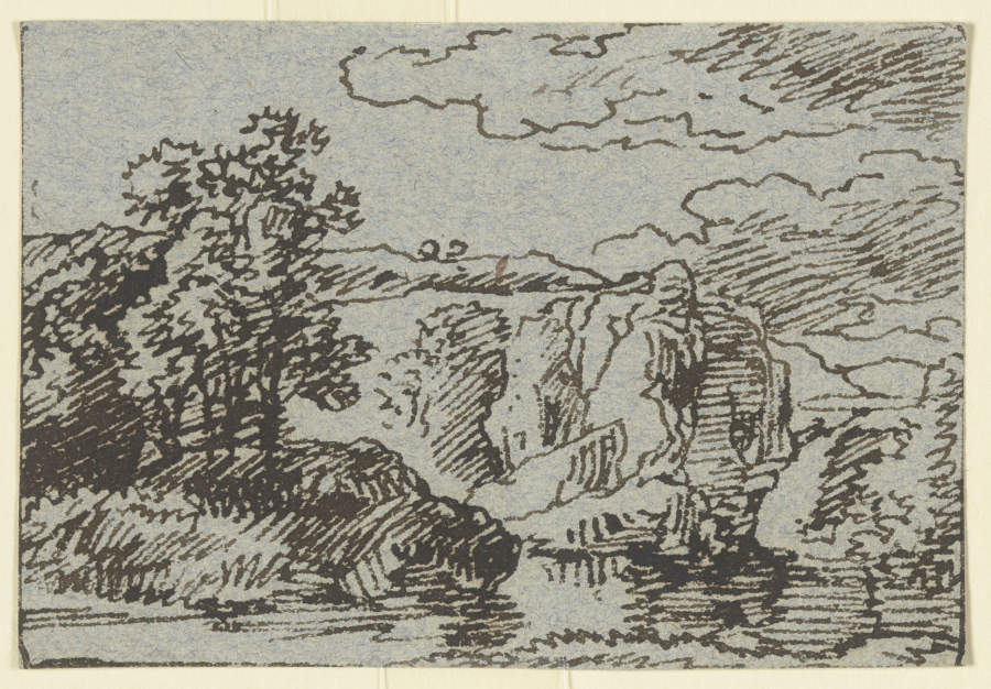 Uferlandschaft mit Felssporn od Franz Innocenz Josef Kobell