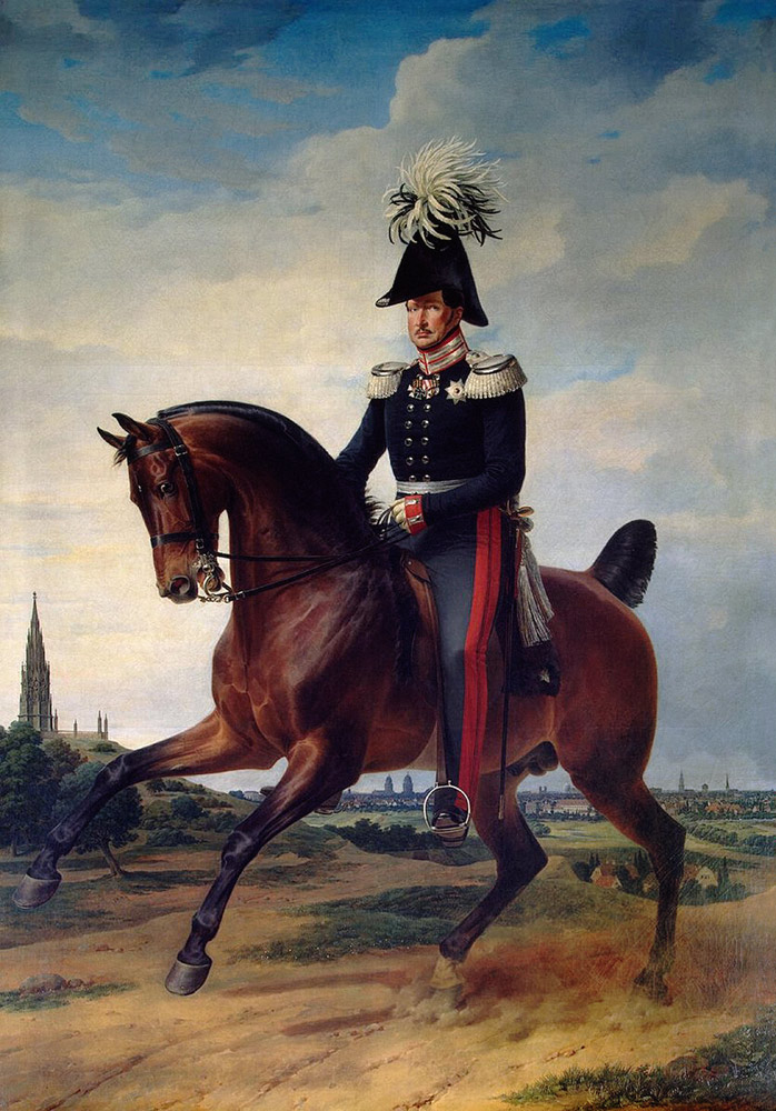 Equestrian Portrait of Frederick William III of Prussia (1797-1840) od Franz Krüger