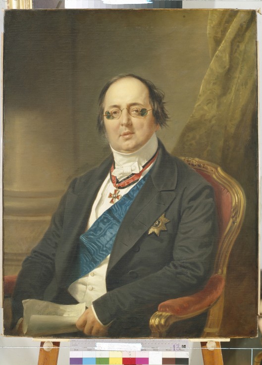 Portrait of Count Alexander Kushelev-Bezborodko (1800-1855) od Franz Krüger