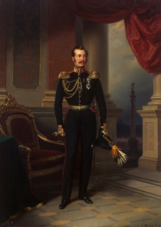 Portrait of the Crown prince Alexander Nikolayevich (1818-1881) od Franz Krüger