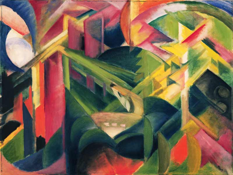 Deer in the Monastery Garden od Franz Marc