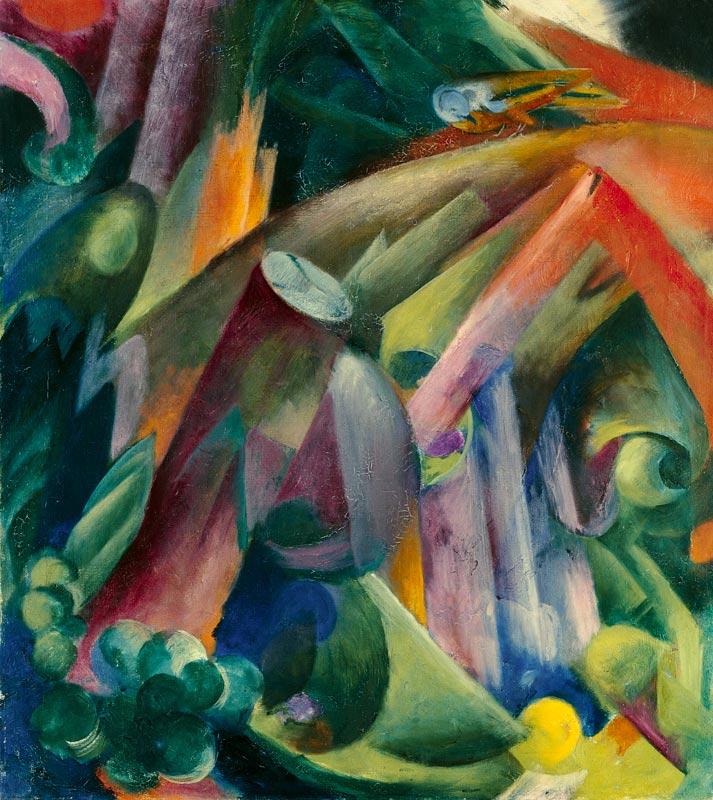 Woods inside with bird od Franz Marc