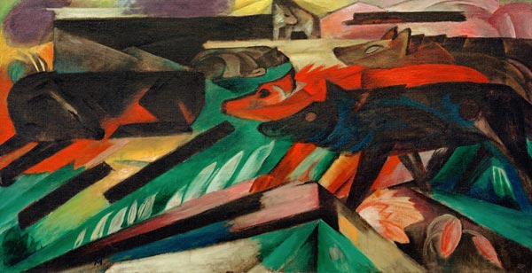 Die Wölfe (Balkankrieg) od Franz Marc