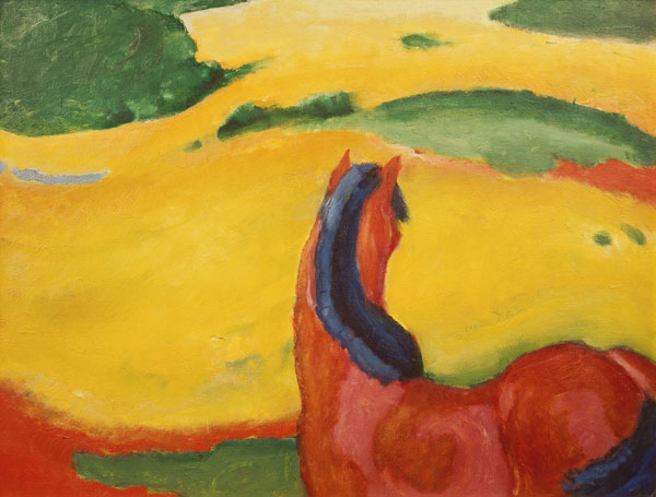 Horse in a landscape od Franz Marc