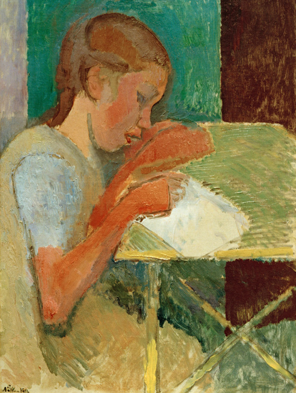 Schreibendes Mädchen od Franz Nolken