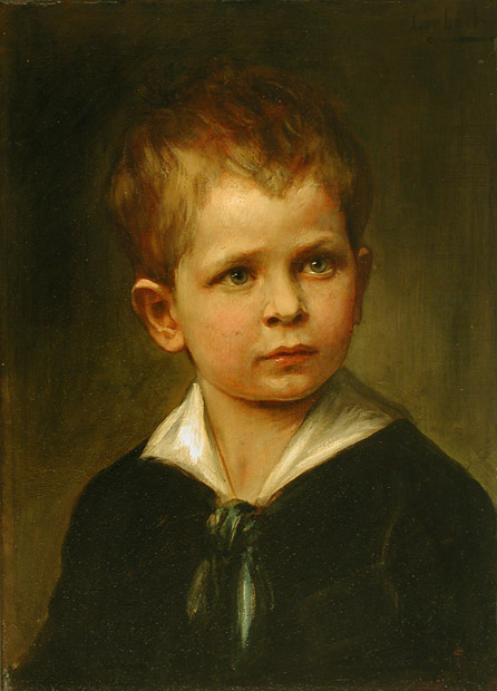Portrait of Ludwig von Hagn, Son of the Painter Ludwig von Hagn od Franz von Lenbach